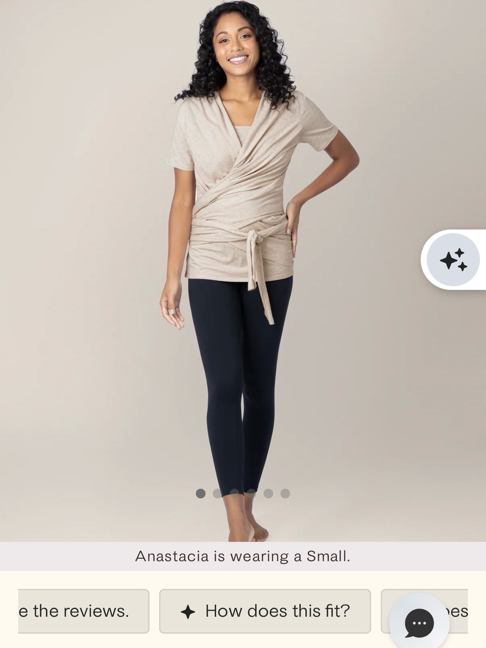 Kindred Bravely  Organic Cotton Skin to Skin long Sleeve Wrap Top - Picture 2 of 5